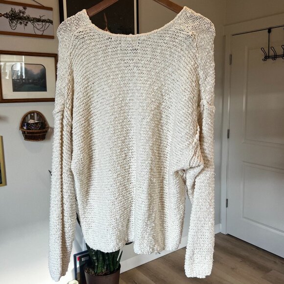 Universal Thread 100% Cotton Popcorn Knit Sweater in Cream - Size XL - Picture 2 of 7